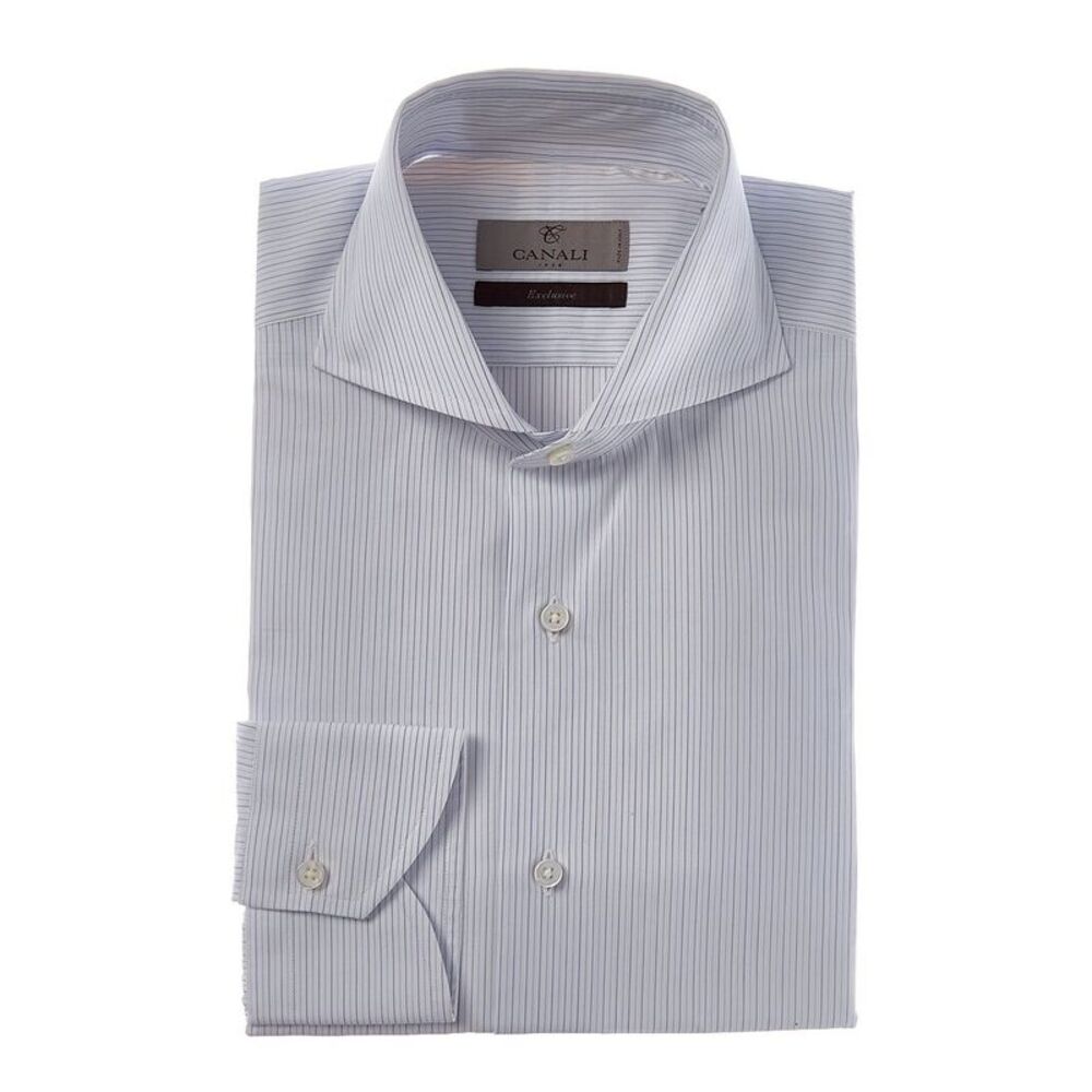 Canali Mens  Dress Shirt, Blue